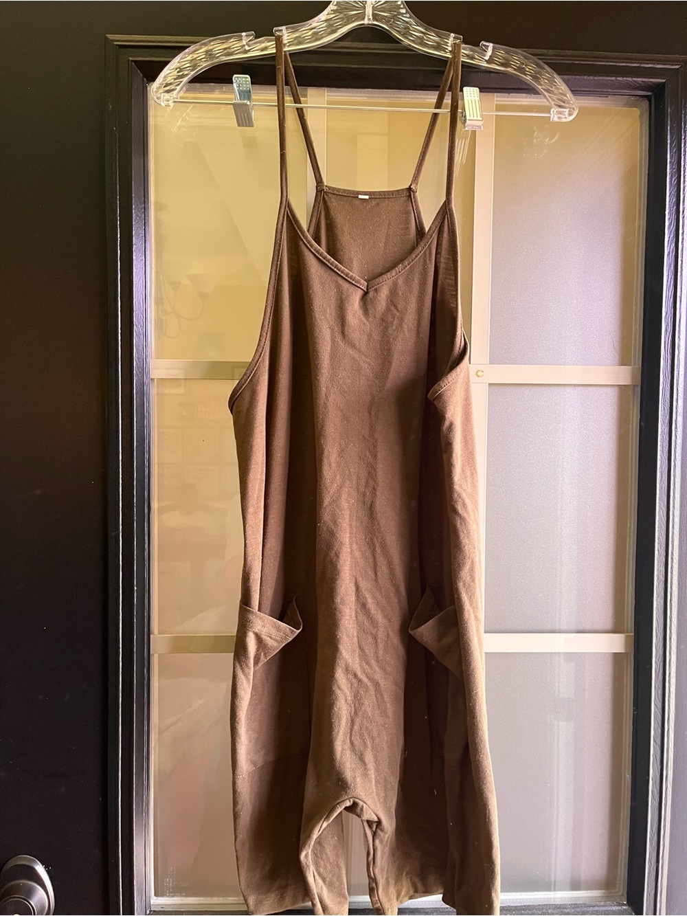 Kids Brown Romper Overalls - Lightweight Casual Jumpsuit